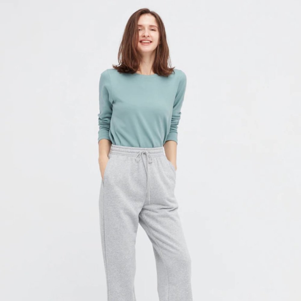 NWT WOMEN SMOOTH STRETCH COTTON CREW NECK LONG-SLEEVE T-SHIRT XS